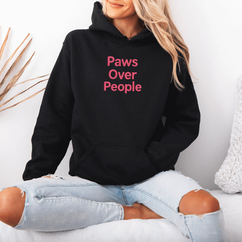 This embroidered hoodie says what every true animal lover is already thinking: Paws. Always. Over. People.